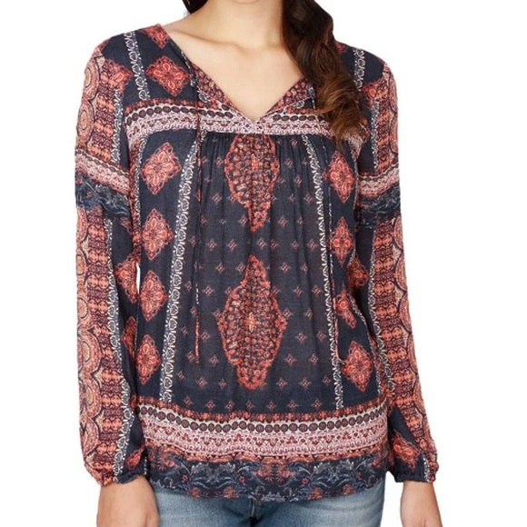 Lucky Brand Tops - Lucky Brand Women’s Peasant Blouse Sz XL